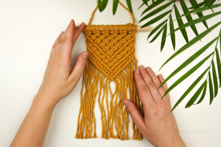 Geometryczna makrama ścienna, Martyna Craft